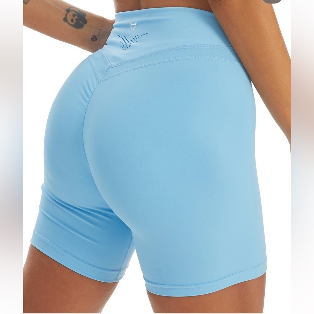 TomTiger high rise workout Shorts Tummy Control Waist Biker Butt Lifting amazon